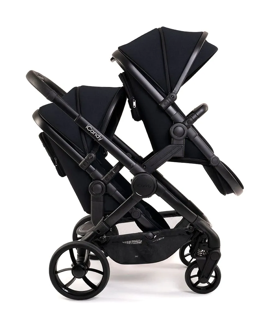 iCandy Peach 7 Double Pushchair - Jet / Black Edition