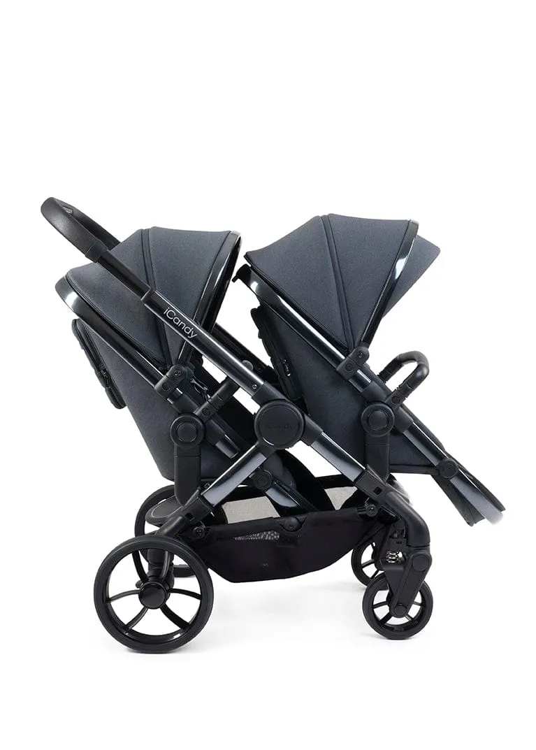 iCandy Peach 7 Double Pushchair - Phantom / Dark Grey