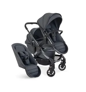 iCandy Peach 7 Double Pushchair - Phantom / Dark Grey