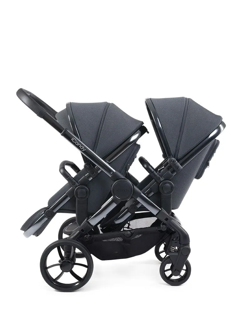 iCandy Peach 7 Double Travel System (Cocoon) Bundle - Phantom / Truffle