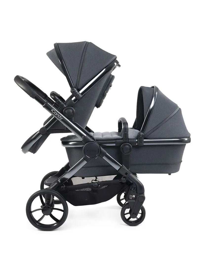 iCandy Peach 7 Double Travel System (Cocoon) Bundle - Phantom / Truffle