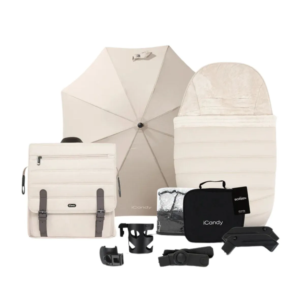 iCandy Peach 7 Luxury Travel System, Maxi-Cosi Pebble 360 Pro2 Car Seat & Base, Biscotti Edition