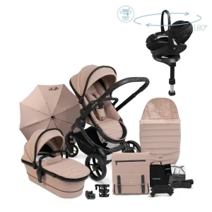 iCandy Peach 7 Luxury Travel System, Maxi-Cosi Pebble 360 Pro2 Car Seat & Base, Cookie