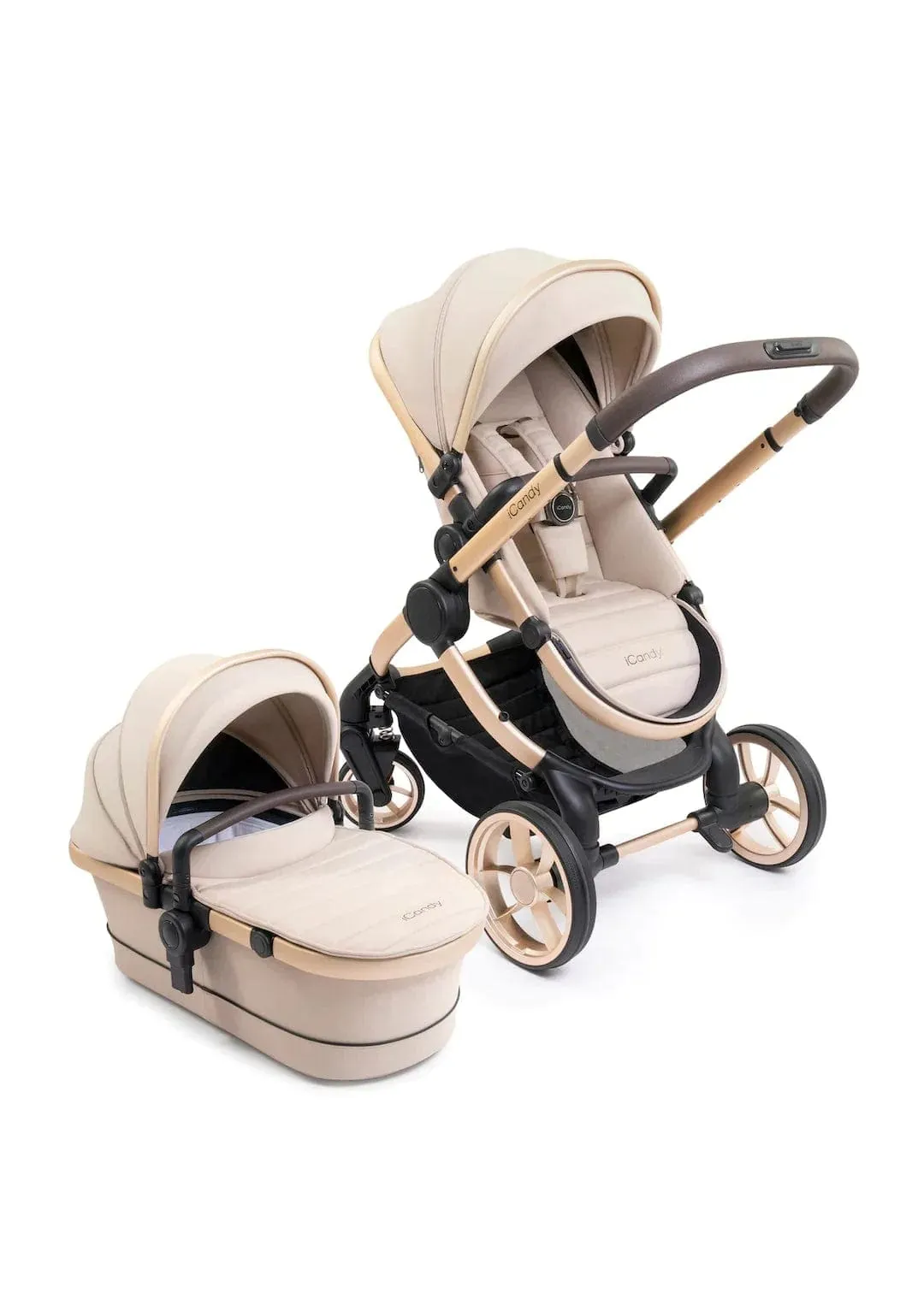 iCandy Peach 7 Maxi Cosi Pebble 360 PRO 2 Complete Travel System Bundle - Biscotti