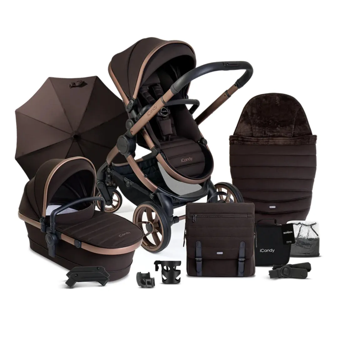 iCandy Peach 7 Pecan Pushchair and Carrycot - Complete Bundle - Pecan