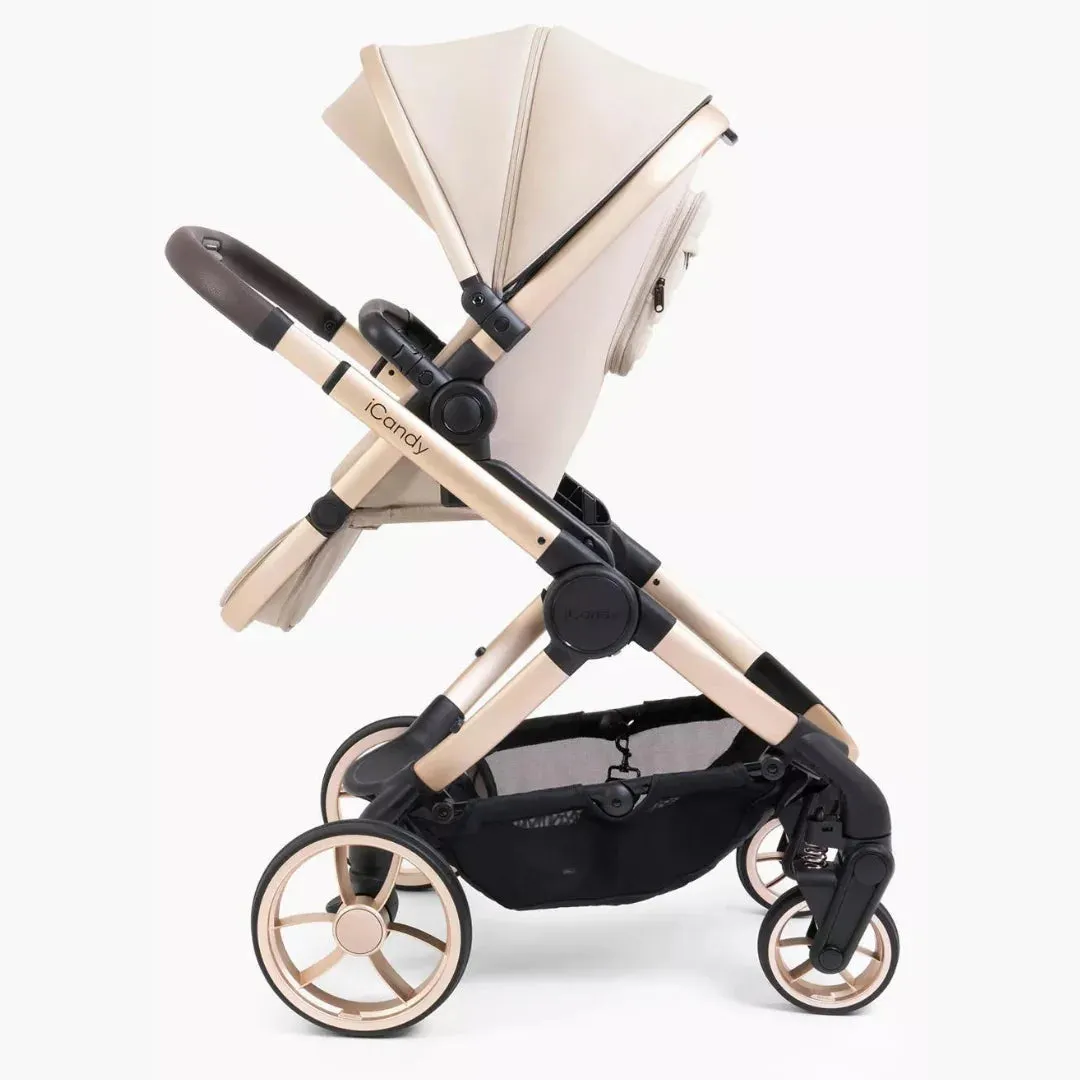iCandy Peach 7 Pushchair and Carrycot Complete Bundle - Biscotti