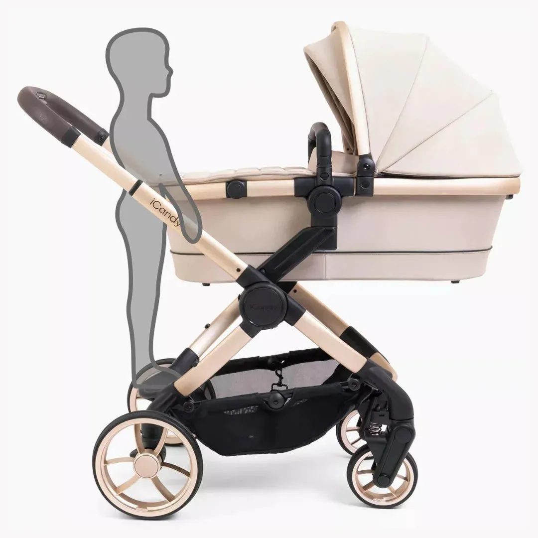 iCandy Peach 7 Pushchair and Carrycot Complete Bundle - Biscotti