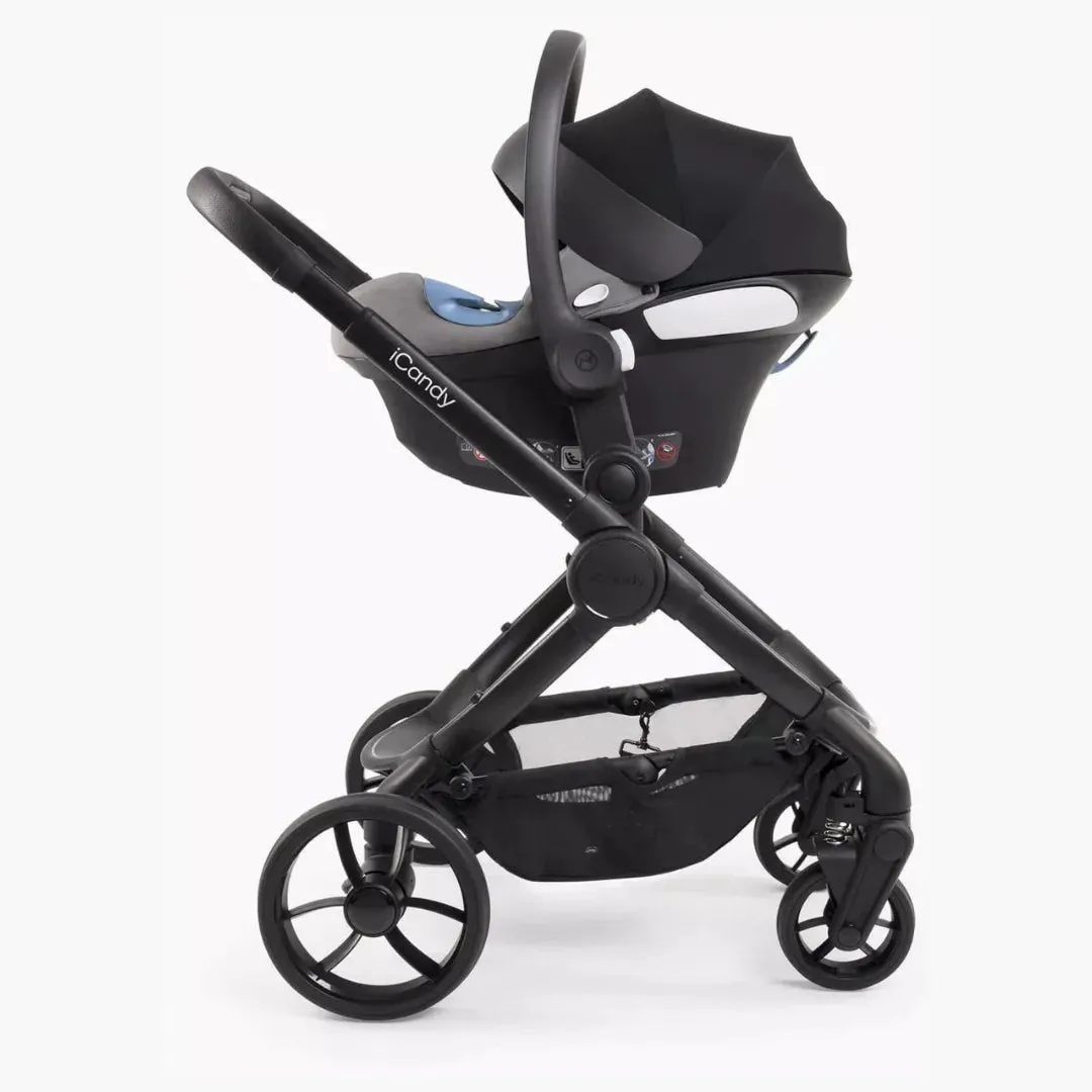 iCandy Peach 7 Pushchair and Carrycot Complete Bundle - Black Edition