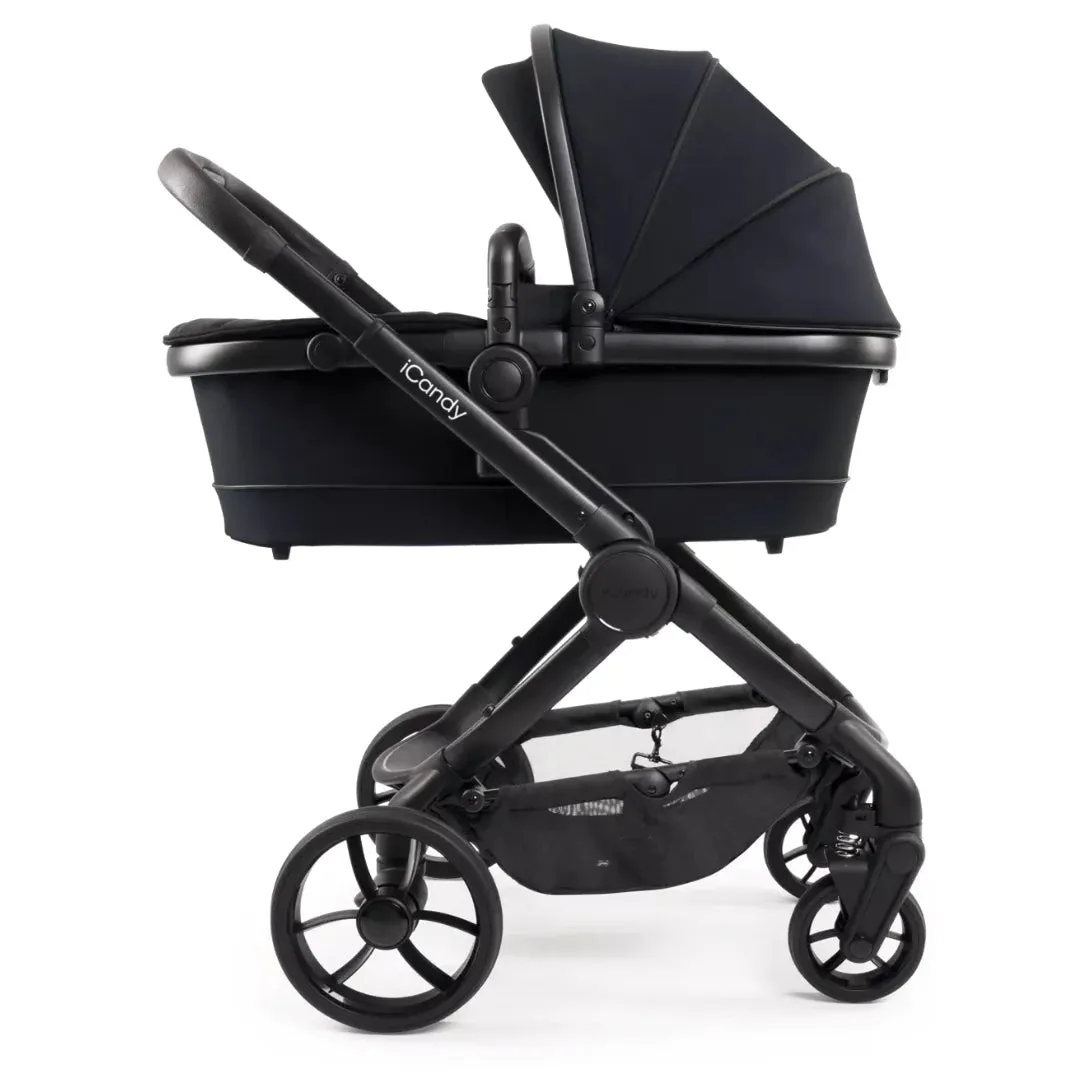 iCandy Peach 7 Pushchair and Carrycot Complete Bundle - Black Edition