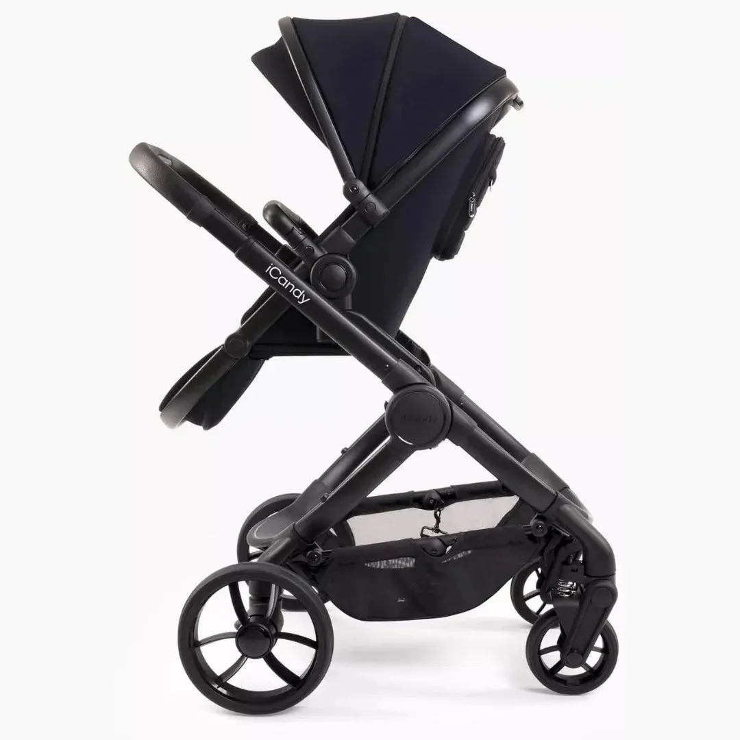 iCandy Peach 7 Pushchair and Carrycot Complete Bundle - Black Edition