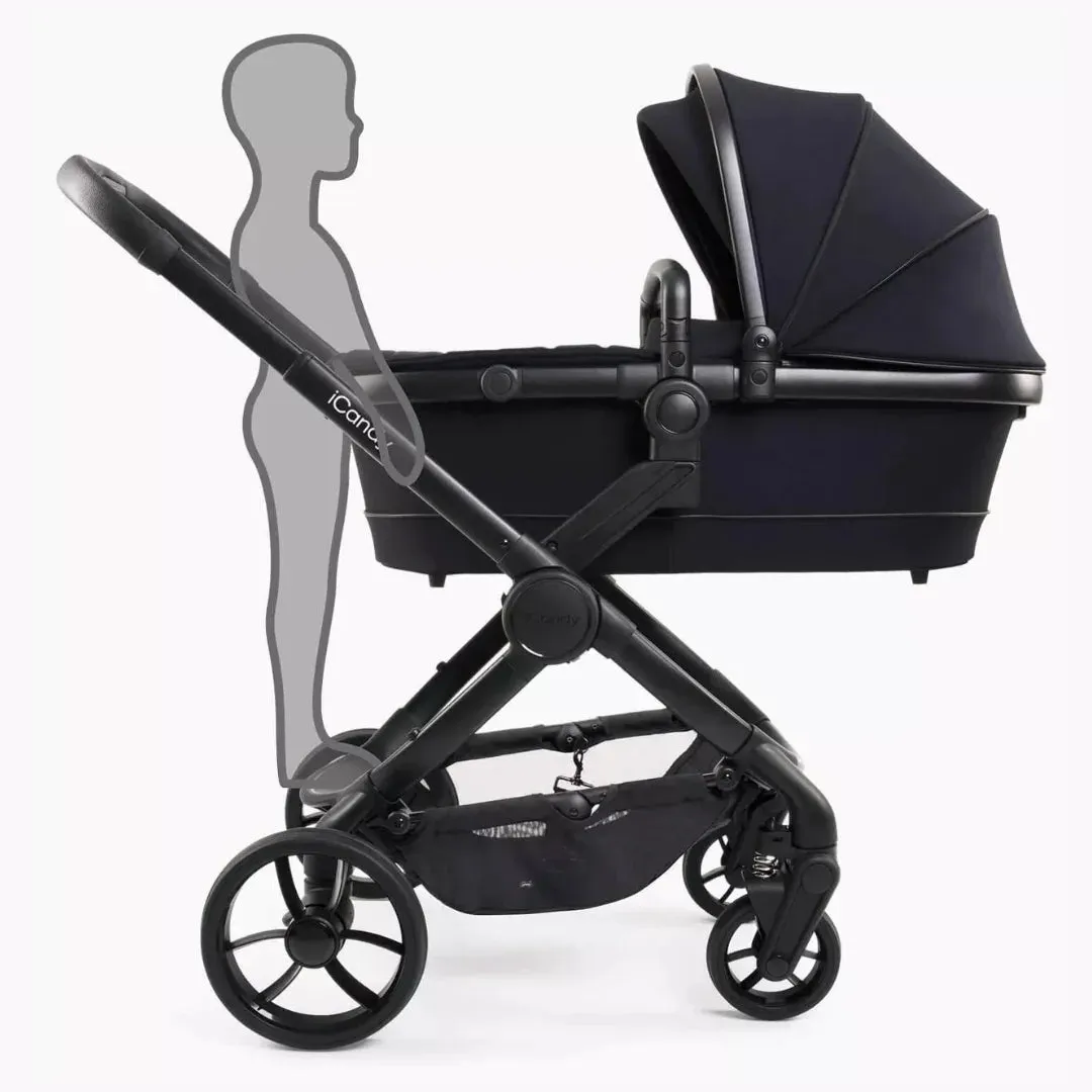 iCandy Peach 7 Pushchair and Carrycot Complete Bundle - Black Edition