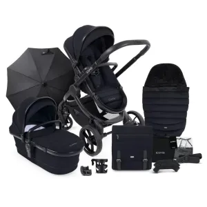 iCandy Peach 7 Pushchair and Carrycot Complete Bundle - Black Edition