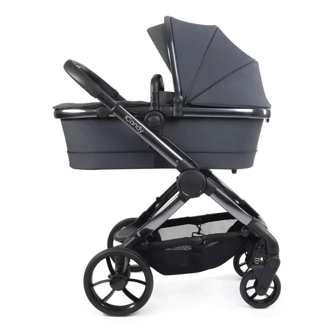 iCandy Peach 7 Pushchair and Carrycot Complete Bundle - Dark Grey