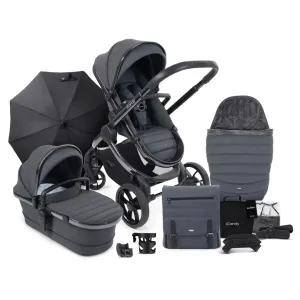 iCandy Peach 7 Pushchair and Carrycot Complete Bundle - Dark Grey