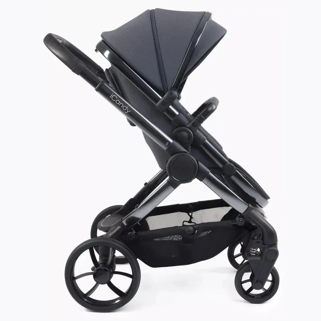 iCandy Peach 7 Pushchair and Carrycot Complete Bundle - Dark Grey