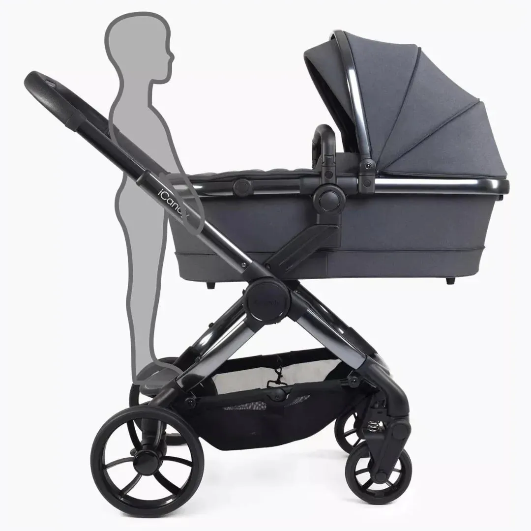 iCandy Peach 7 Pushchair and Carrycot Complete Bundle - Dark Grey