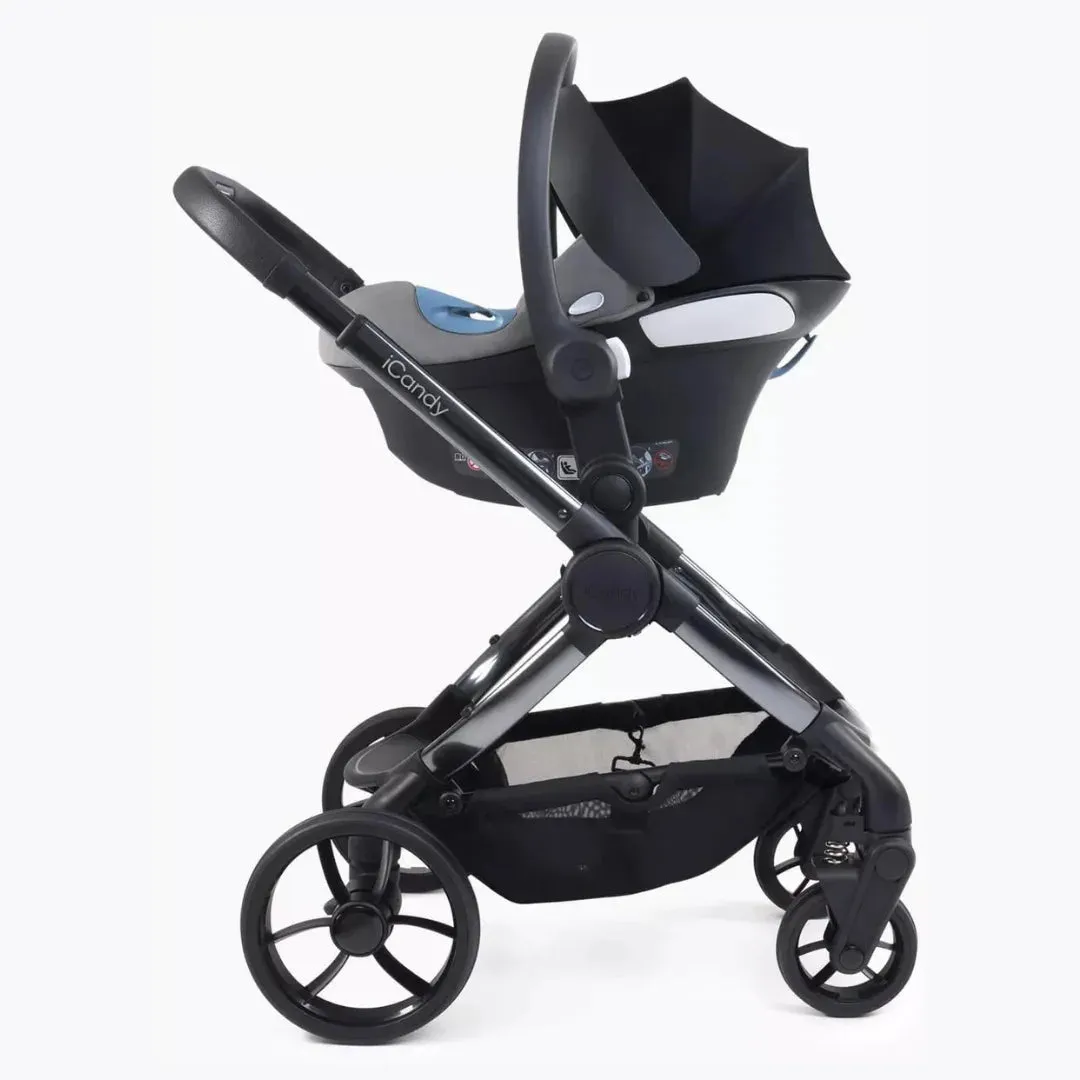iCandy Peach 7 Pushchair and Carrycot Complete Bundle - Dark Grey