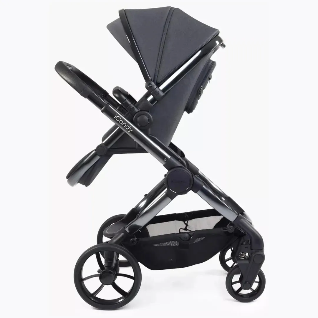 iCandy Peach 7 Pushchair and Carrycot Complete Bundle - Dark Grey