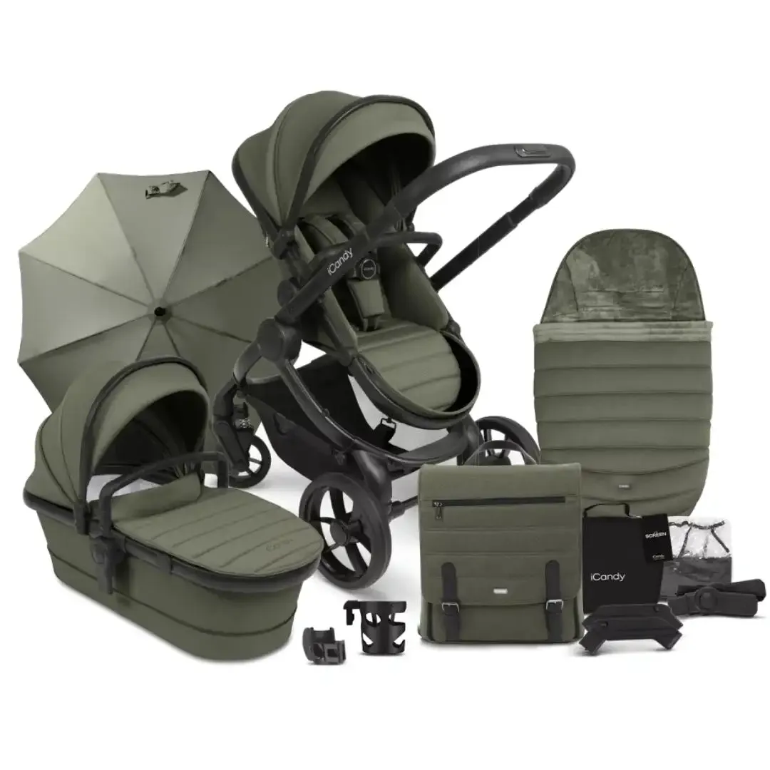 iCandy Peach 7 Pushchair and Carrycot Complete Bundle - Ivy