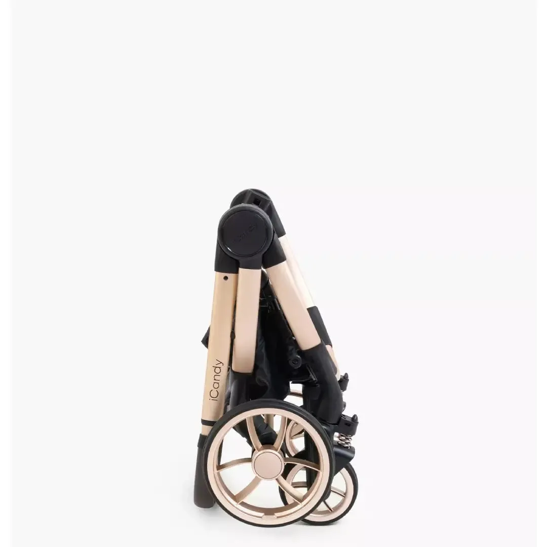 iCandy Peach 7 Pushchair and Carrycot - Complete Car Seat Bundle - Biscotti