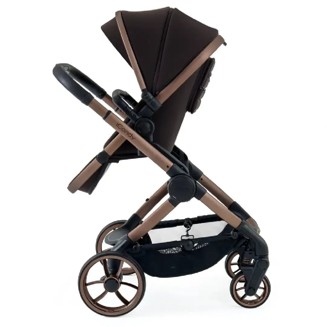 iCandy Peach 7 Pushchair and Carrycot - Complete Car Seat Bundle - Pecan