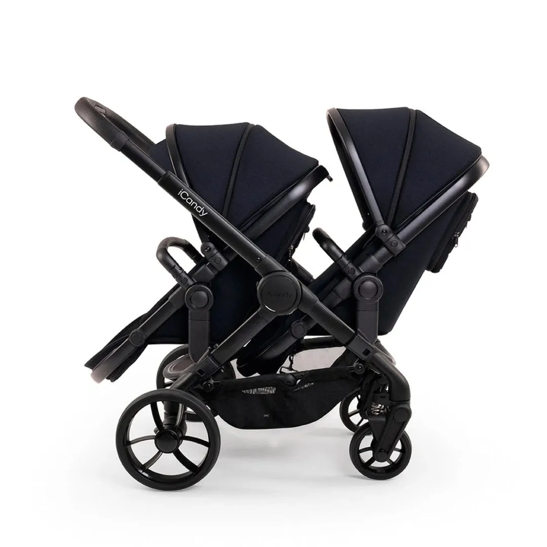 iCandy Peach 7 Pushchair and Carrycot Double - Black Edition