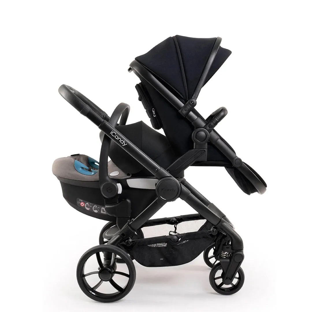 iCandy Peach 7 Pushchair and Carrycot Double - Black Edition