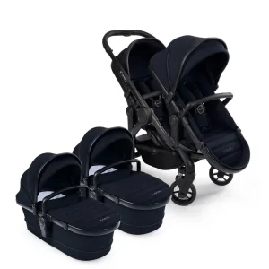iCandy Peach 7 Pushchair and Carrycot Twin - Black Edition