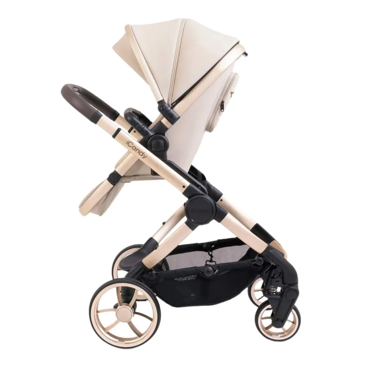 iCandy Peach 7 travel System With Pebble 360 Pro2 Car Seat And Family Fix Base, Biscotti