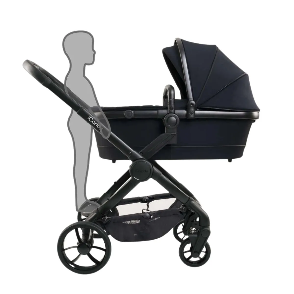 iCandy Peach 7 travel System With Pebble 360 Pro2 Car Seat And Family Fix Base, Black