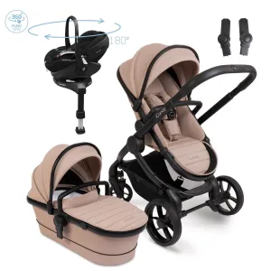iCandy Peach 7 travel System With Pebble 360 Pro2 Car Seat And Family Fix Base, Cookie