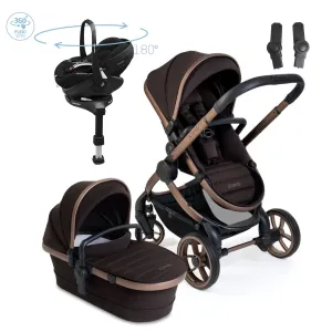 iCandy Peach 7 travel System With Pebble 360 Pro2 Car Seat And Family Fix Base, Pecan