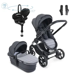 iCandy Peach 7 travel System With Pebble 360 Pro2 Car Seat And Family Fix Base, Truffle