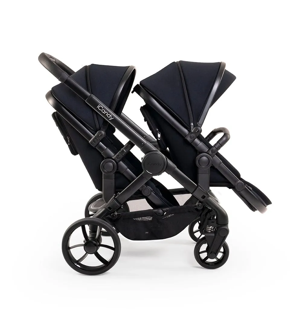 iCandy Peach 7 Twin Pushchair - Jet / Black Edition