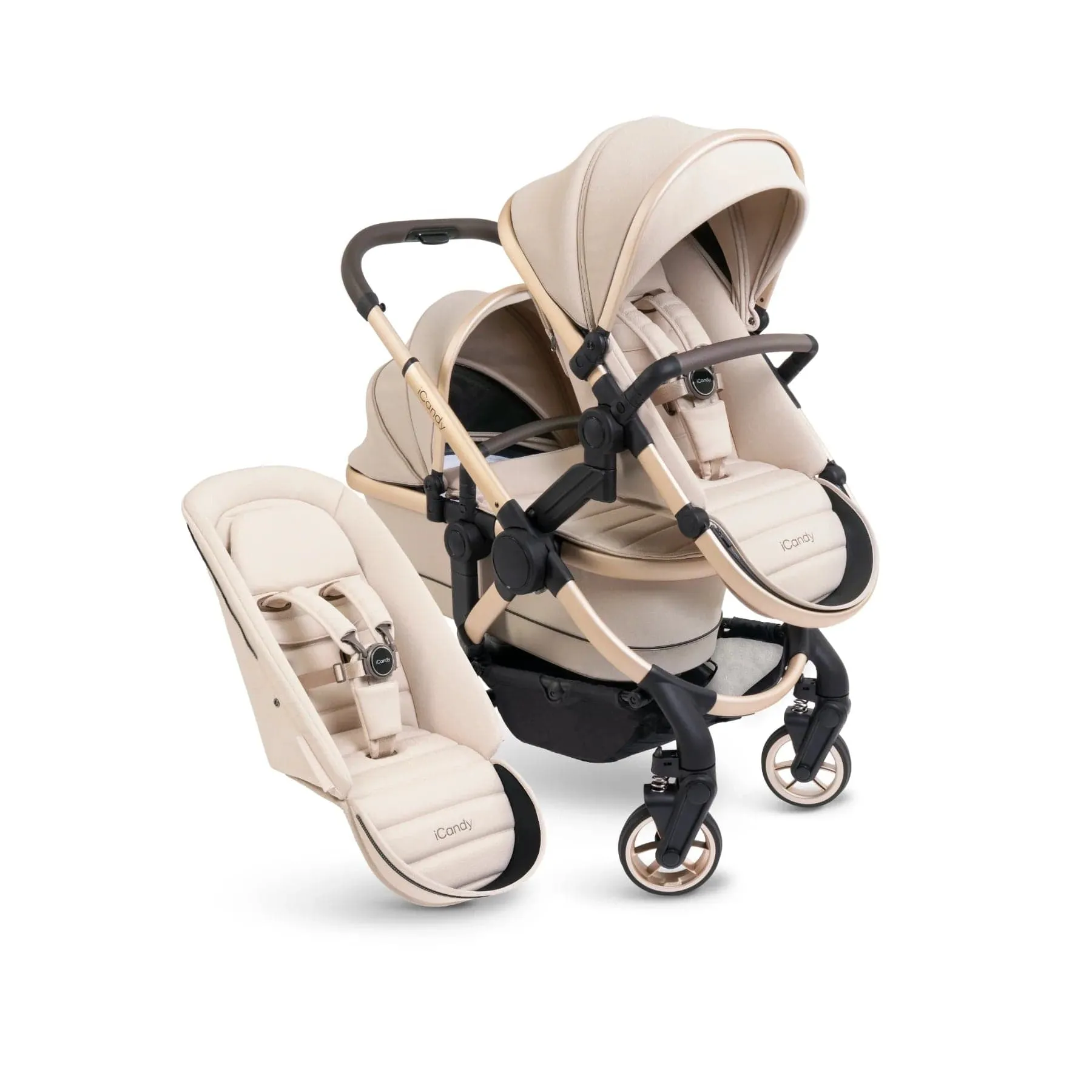iCandy Peach 7 Twin Travel System (Cocoon) Bundle - Biscotti