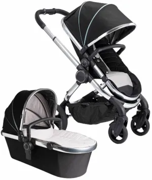 iCandy Peach Chrome Stroller - Black Beluga