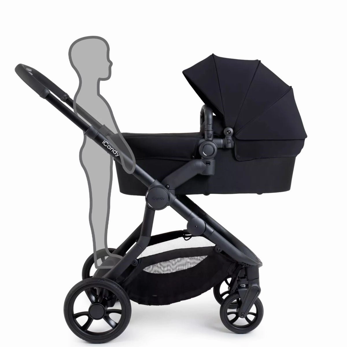 iCandy Orange 4 Complete Bundle Jet Black   Maxi Cosi Cabriofix and Isofix Base,