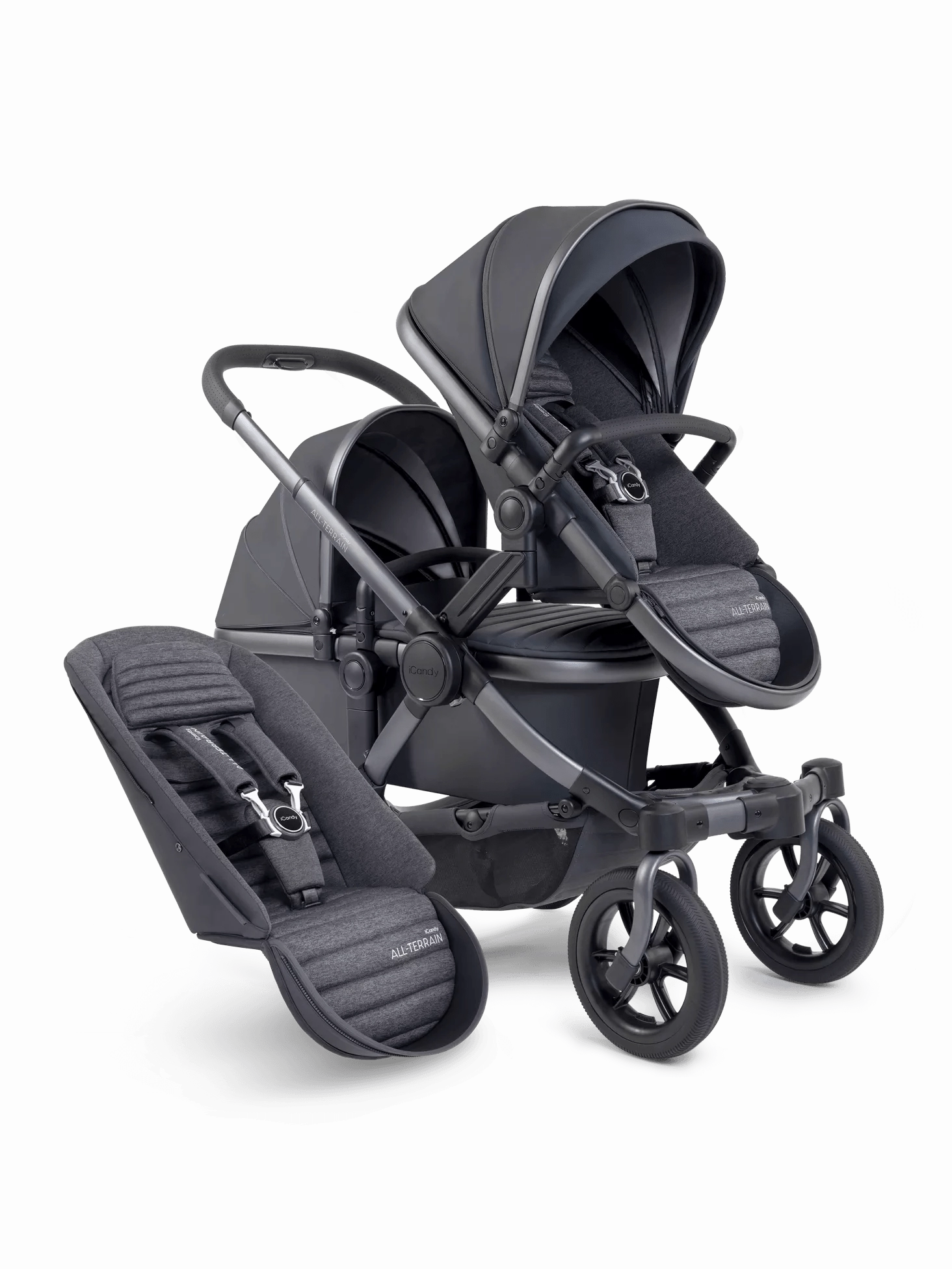 iCandy Peach 7 All-Terrain Double Pushchair - Storm