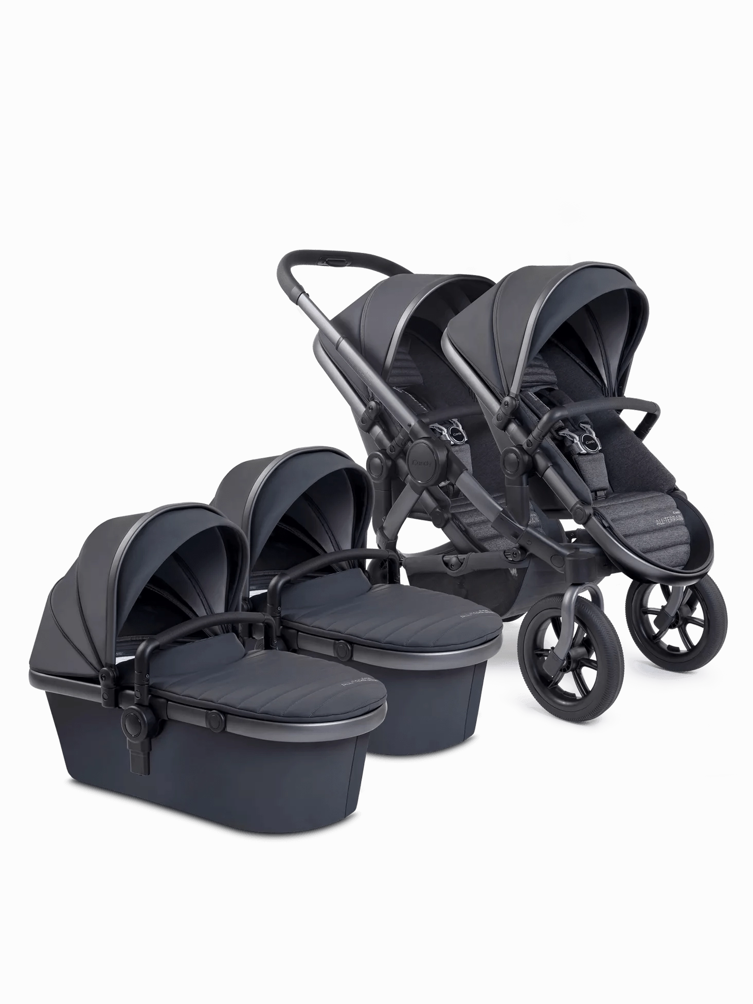 iCandy Peach 7 All-Terrain Twin Pushchair - Storm
