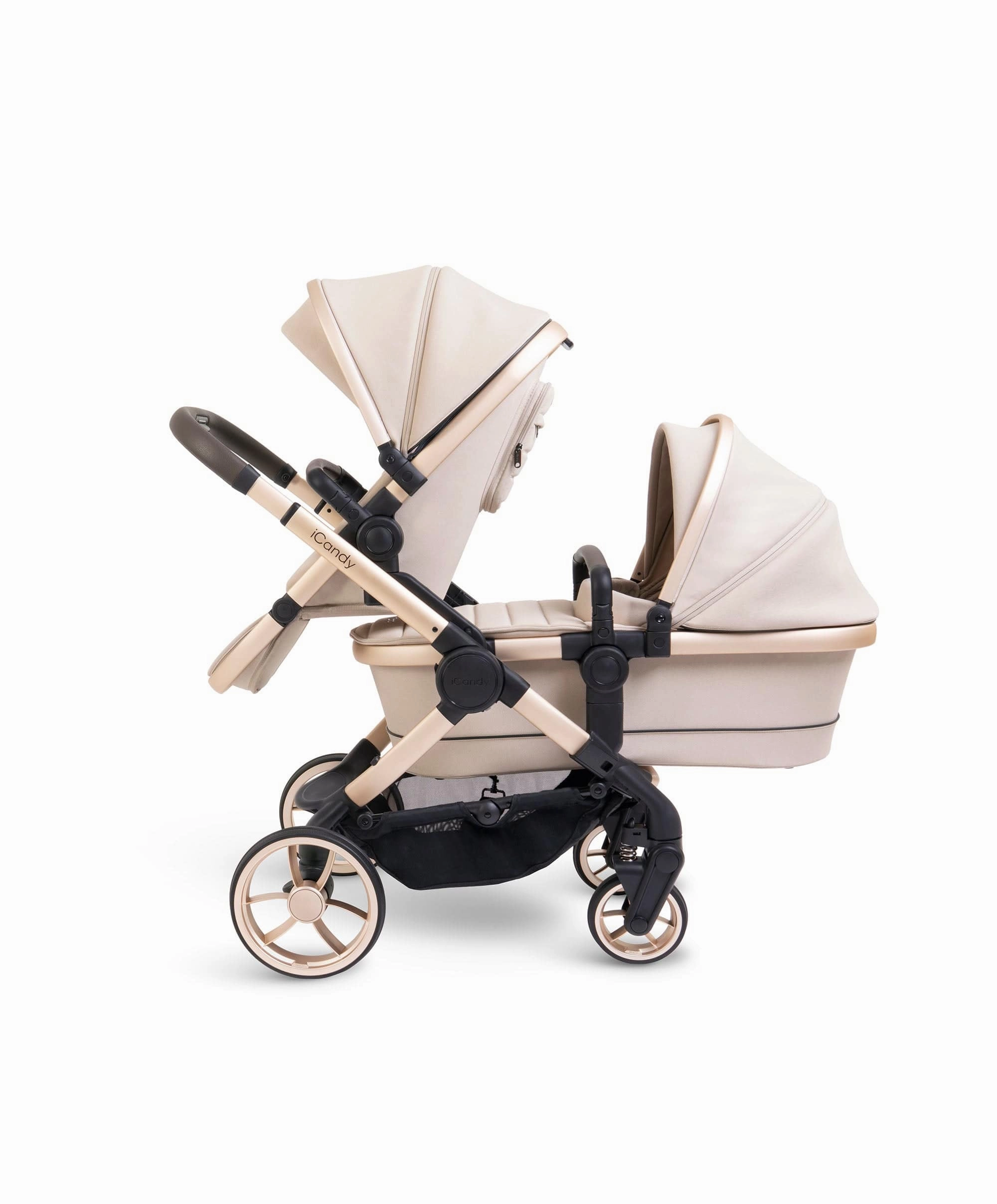 iCandy Peach 7 Double Pushchair Bundle - Biscotti