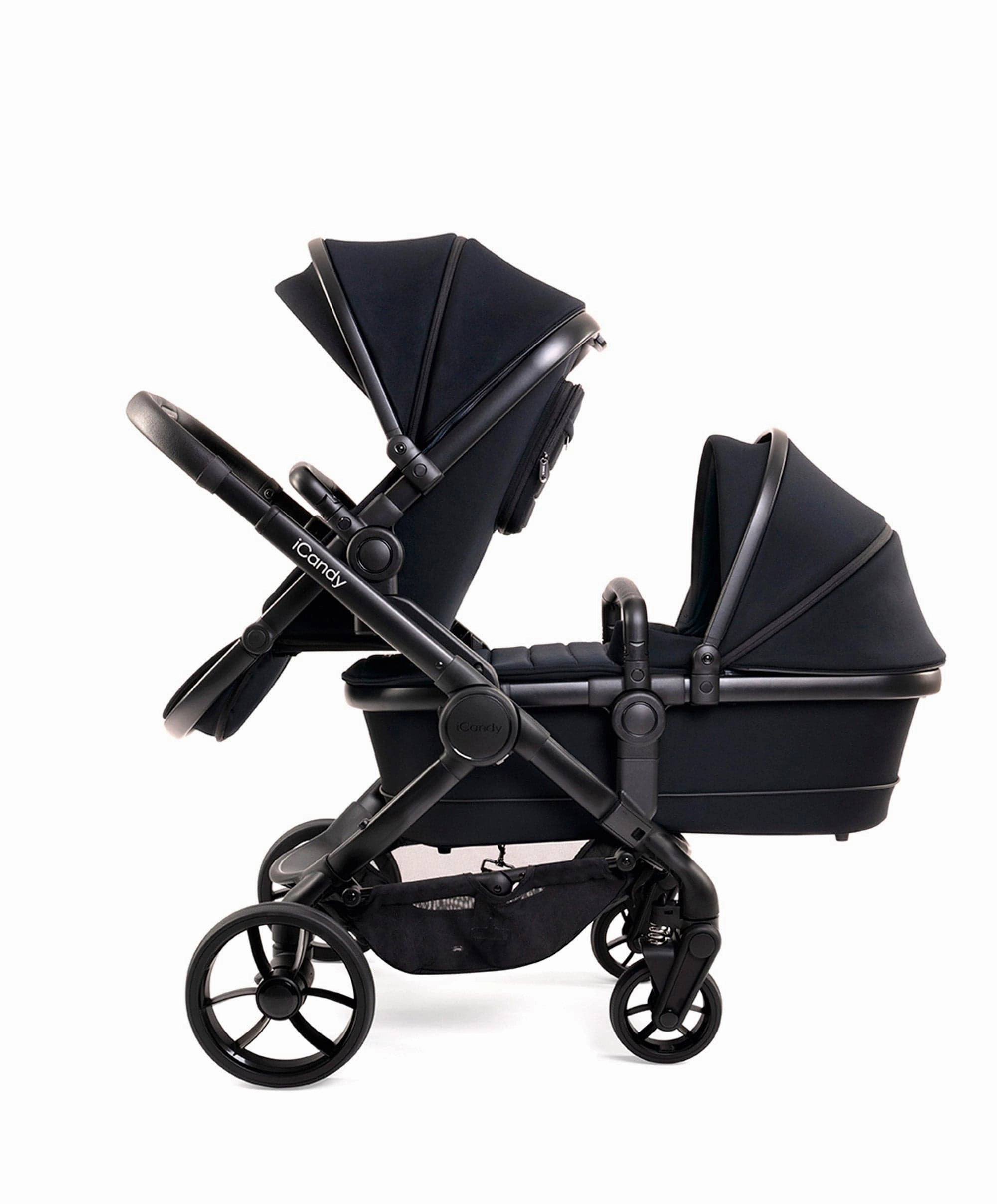 iCandy Peach 7 Double Pushchair Bundle - Black