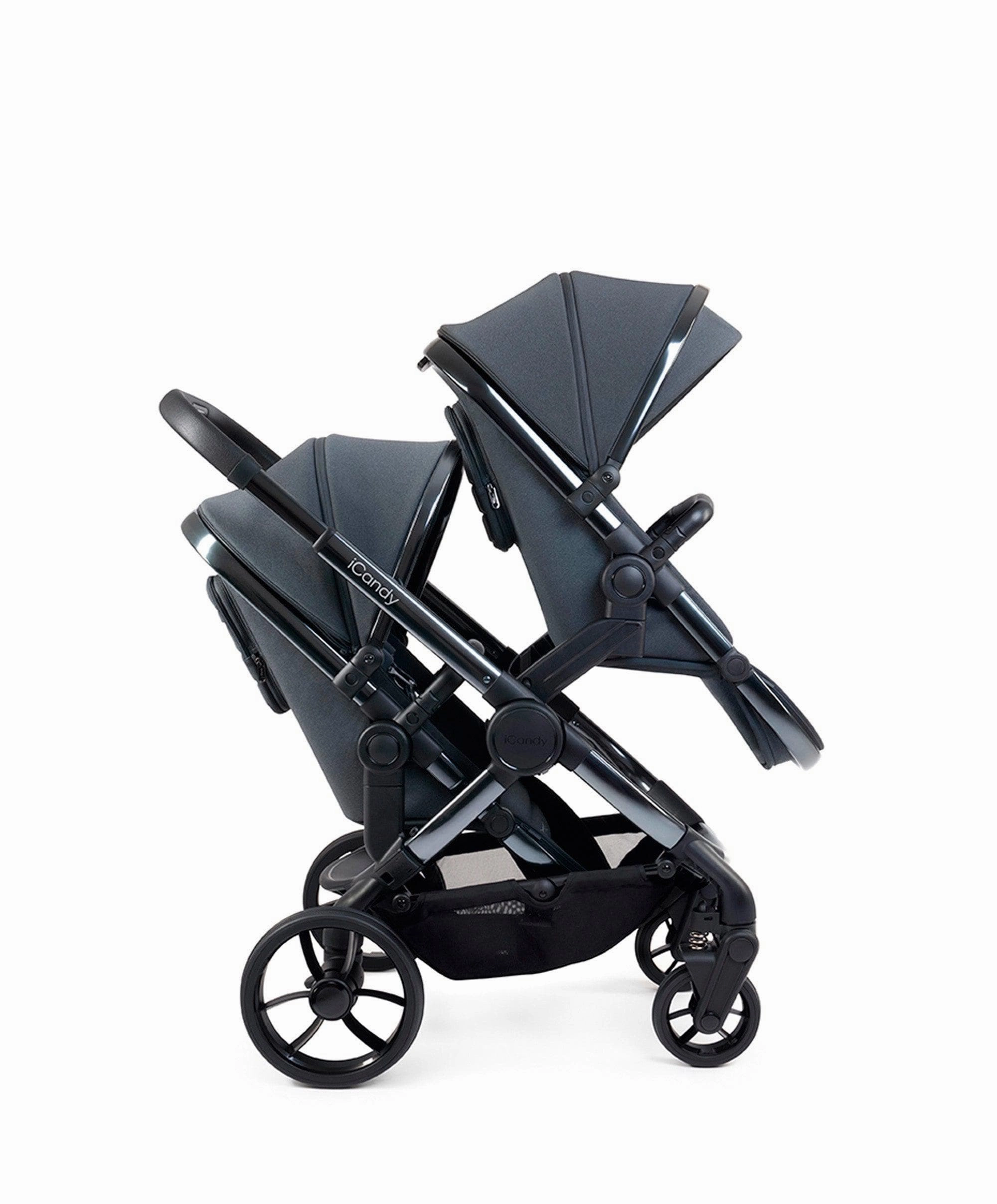 iCandy Peach 7 Double Pushchair Bundle - Dark Grey