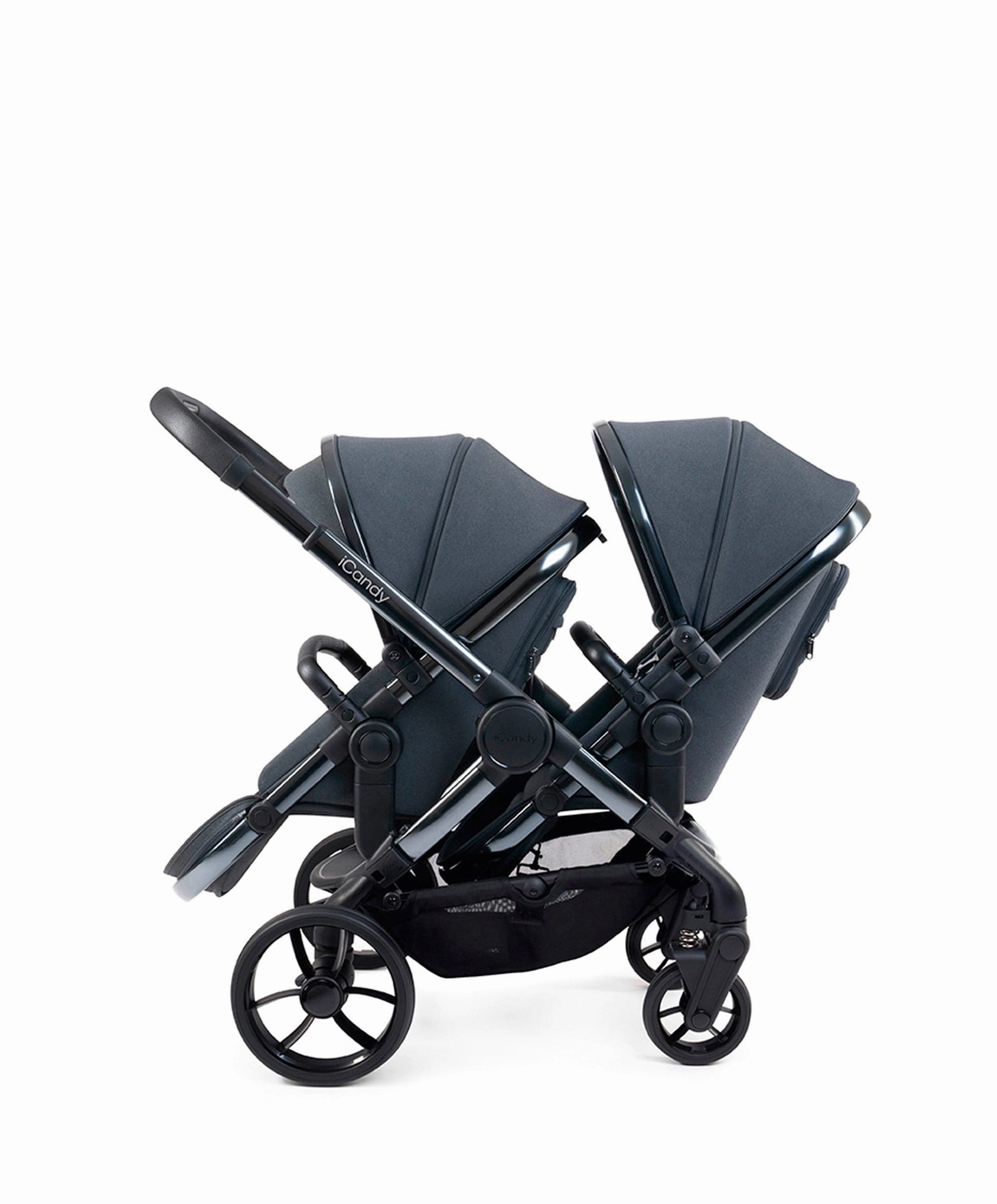 iCandy Peach 7 Double Pushchair Bundle - Dark Grey