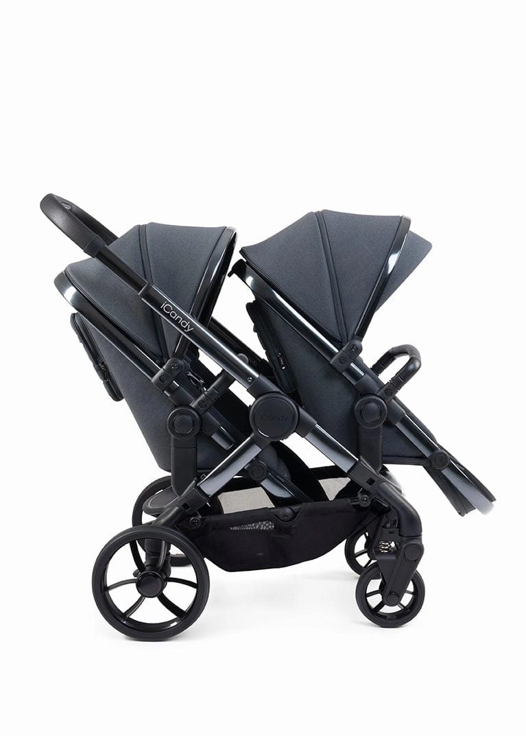 iCandy Peach 7 Double Travel System (Cocoon) Bundle - Phantom / Dark Grey