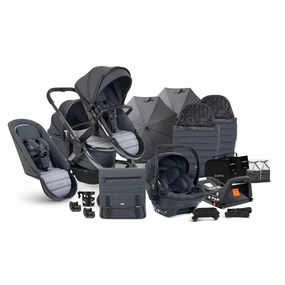 iCandy Peach 7 Double Travel System (Cocoon) Bundle - Phantom / Truffle