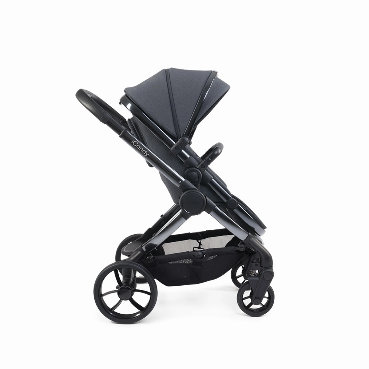 iCandy Peach 7 Premium iSize Travel System & Starter Nursery Bundle including Isofix Base, Dark Grey Phantom