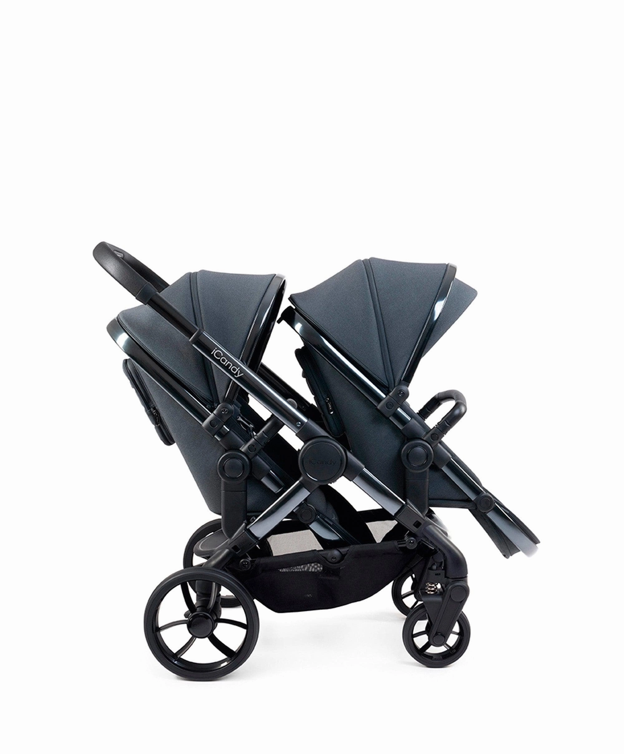 iCandy Peach 7 Twin Pushchair Bundle - Dark Grey