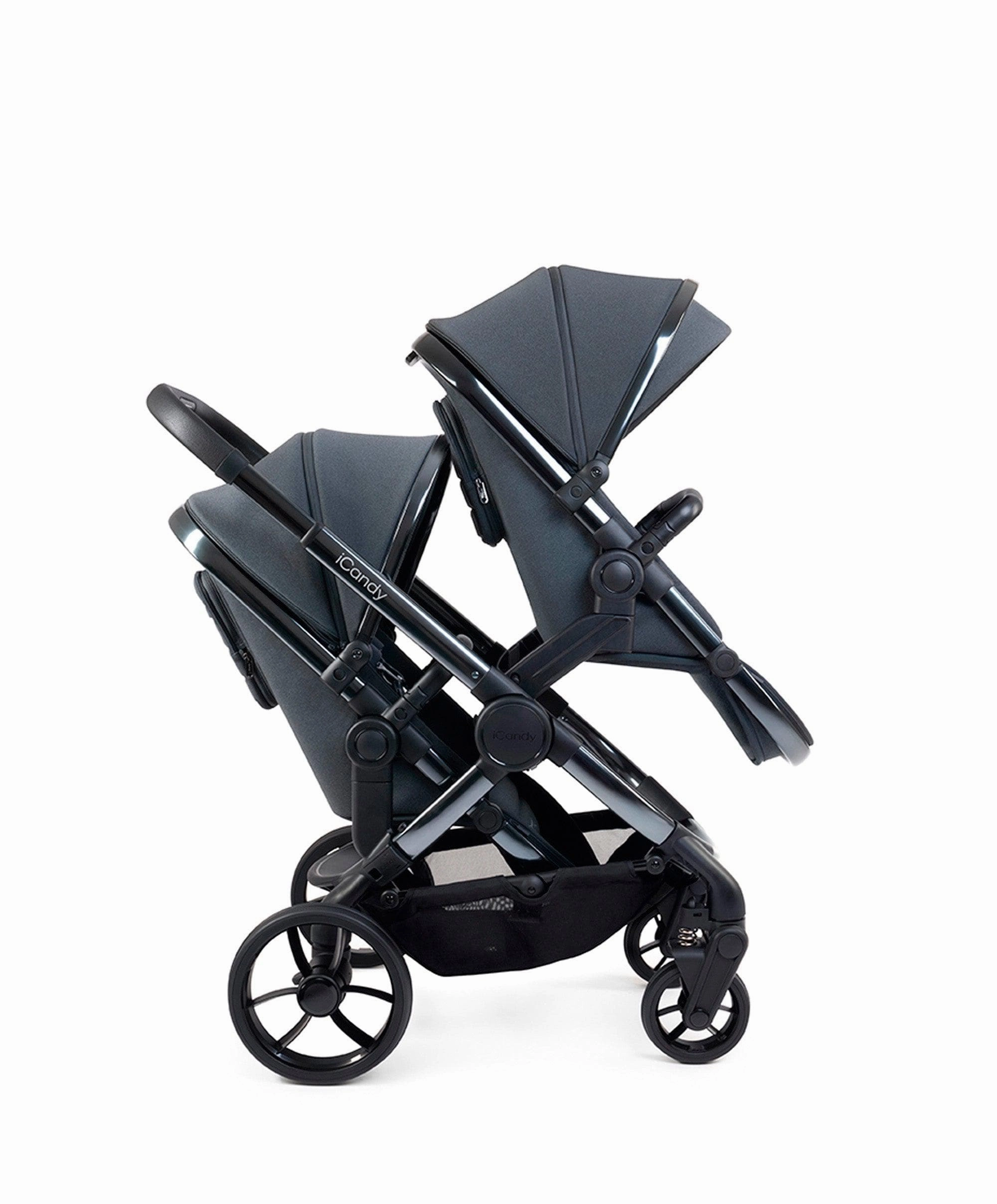 iCandy Peach 7 Twin Pushchair Bundle - Dark Grey