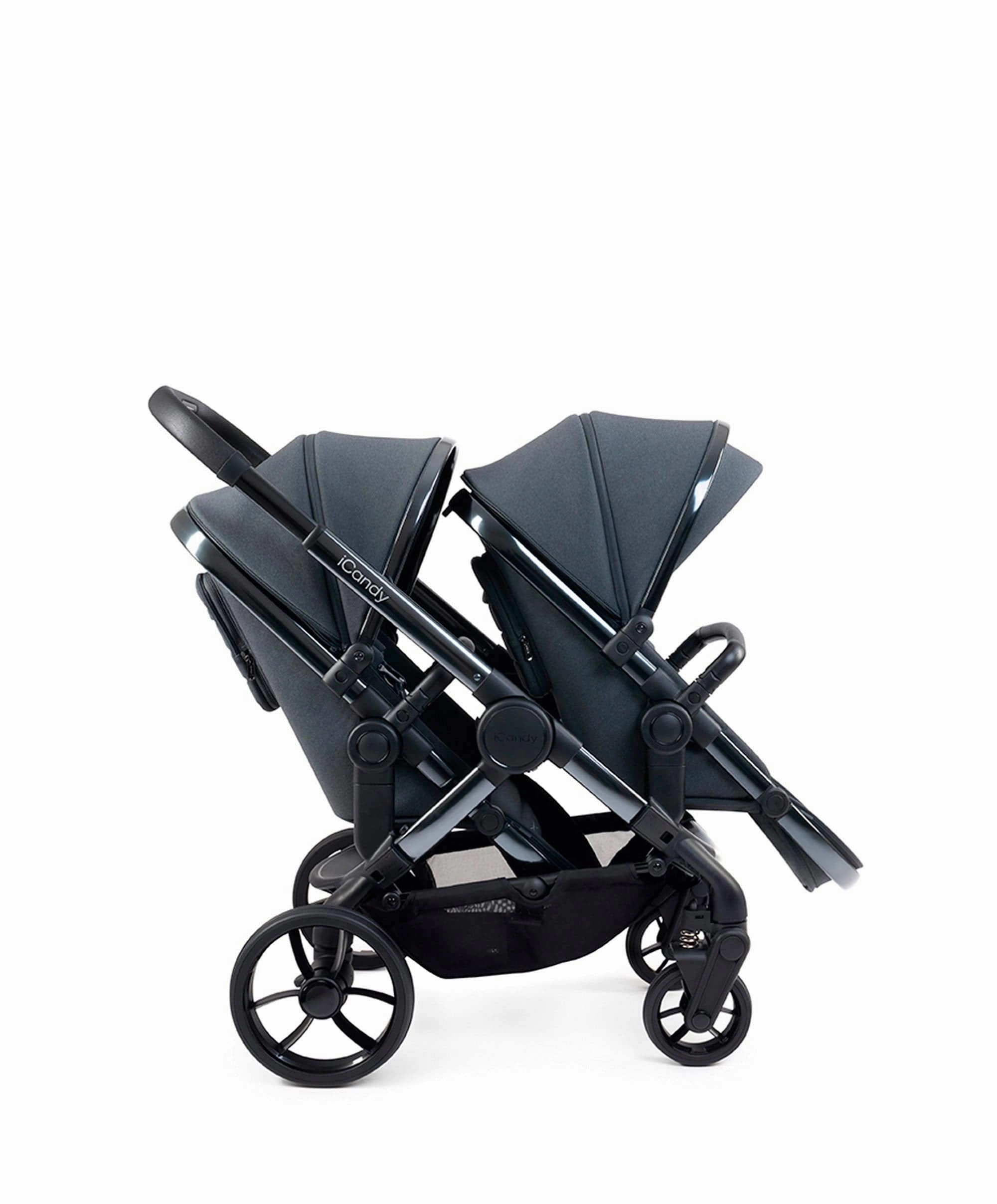 iCandy Peach 7 Twin Pushchair Bundle - Dark Grey