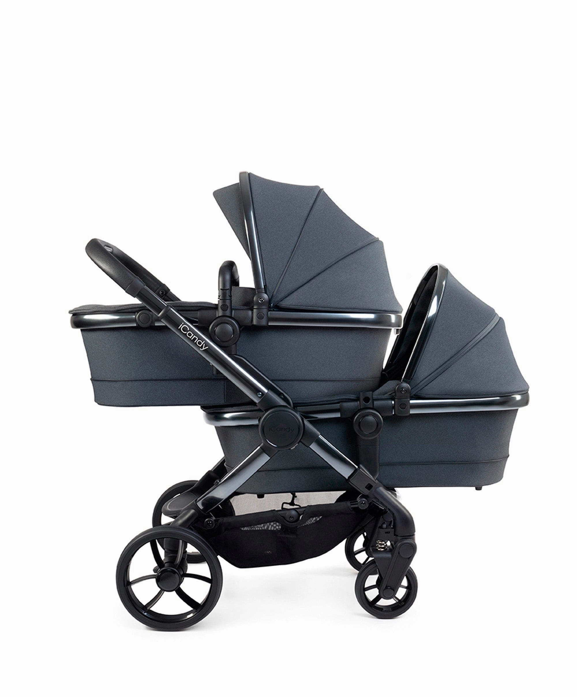 iCandy Peach 7 Twin Pushchair Bundle - Dark Grey